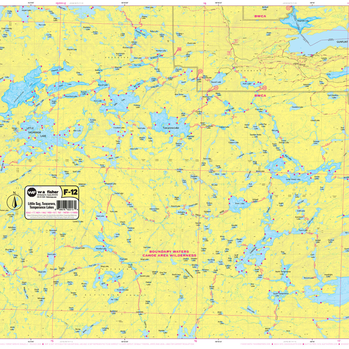 F-12: Little Saganaga Lake, Tuscarora Lake, Temperance Lake