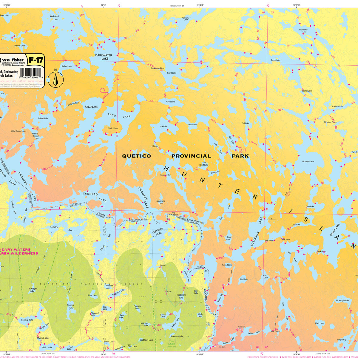 F-17: Crooked Lake, Dark Water Lake, Sarah Lake