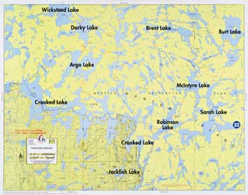 F-17: Crooked Lake, Dark Water Lake, Sarah Lake