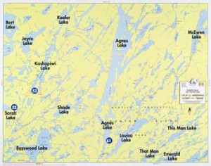 F-18: Kahshahpiwi Lake, Agnes Lake, This Man Lake, That Man Lake