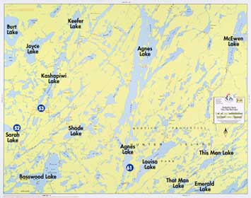 F-18: Kahshahpiwi Lake, Agnes Lake, This Man Lake, That Man Lake