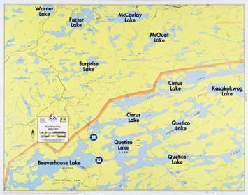 F-28: Beaverhouse Lake, Cirrus Lake, Quetico Lake