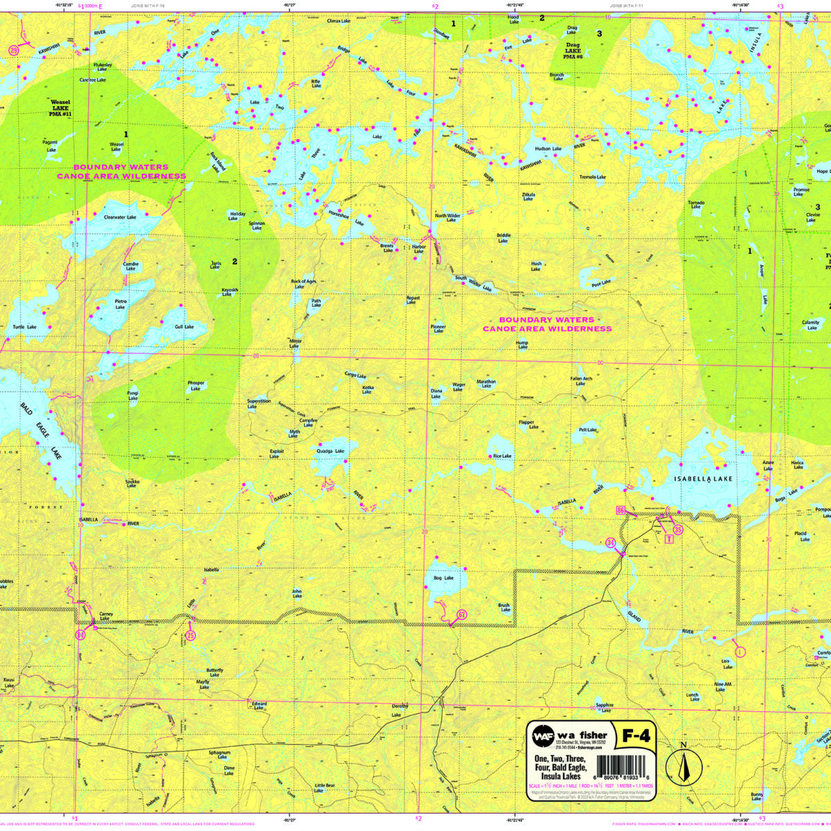 F-4: Lake One, Lake Two, Lake Three, Lake Four, Bald Eagle Lake, Insula Lake