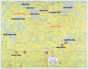 F-4: Lake One, Lake Two, Lake Three, Lake Four, Bald Eagle Lake, Insula Lake