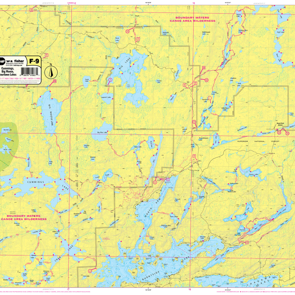 F-9: Cummings Lake, Big Moose Lake, Fourtown Lake