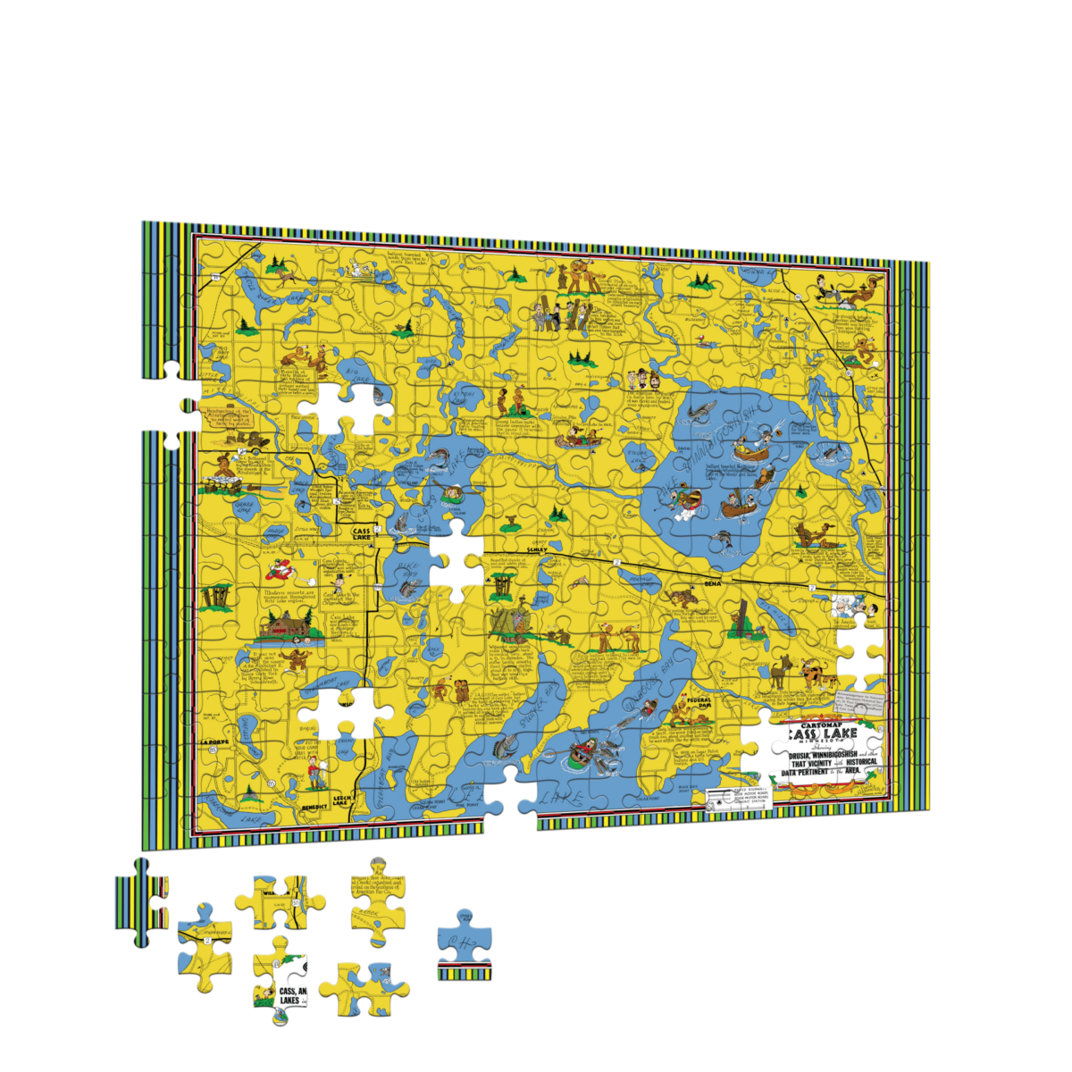 Historic Cass Lake Cartomap Puzzle