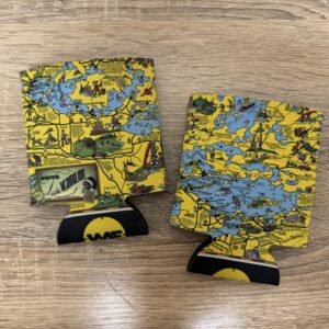 Lake Vermilion Cartoon Map Koozies